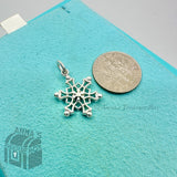 Tiffany & Co. 925 Silver Christmas Winter Snowflake Charm Pendant (box)