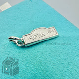 Tiffany & Co. 925 Silver Fifth Ave New York City Street Sign Bar Charm (Box)
