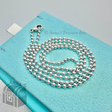 Tiffany & Co. 925 Silver Men's Unisex 2.5mm Bead 24"Chain Necklace (box)