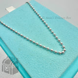 Tiffany & Co. 925 Silver Men's Unisex 2.5mm Bead 24"Chain Necklace (box)