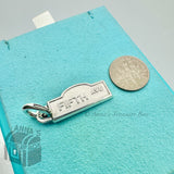 Tiffany & Co. 925 Silver Fifth Ave New York City Street Sign Bar Charm (Box)