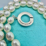 Tiffany & Co. 925 Silver White Pearl NEW VERSION Toggle 18" Necklace (pouch)