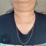 Tiffany & Co. 925 Silver Men's Unisex 2.5mm Bead 24"Chain Necklace (box)