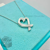 Tiffany & Co. 925 Silver Picasso Loving Heart Large Pendant 19.5" Necklace (box)