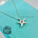 Tiffany & Co. 925 Silver Elsa Peretti Mini Starfish Pendant 16" Necklace (pouch)
