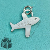 Tiffany & Co. 925 Silver Airplane Charm + Jump Ring (pouch)