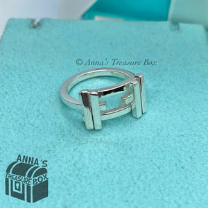 Tiffany & Co. 925 Silver Frank Gehry Axis Ring Sz. 6.5 (pouch)