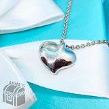 Tiffany & Co 925 Silver Peretti SML Puff Heart 16” Necklace (Box, Pouch)