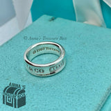 Tiffany & Co. 925 Silver 1837 Ring Band Sz. 5 (pouch)