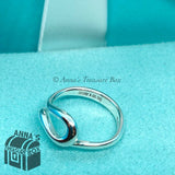 Tiffany & Co. 925 Silver Peretti Open Wave Ring Sz. 4 (pouch)