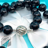 Tiffany & Co. 925 Silver Ziegfeld Black Onyx 16” Necklace w Receipt (Pouch)