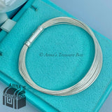 Tiffany & Co. 925 Silver Multi Wire 6.5” Bracelet + Receipt (pouch)