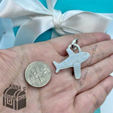 Tiffany & Co. 925 Silver Airplane Charm + Jump Ring (pouch)