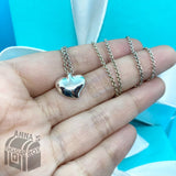 Tiffany & Co 925 Silver Peretti SML Puff Heart 16” Necklace (Box, Pouch)