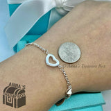 Tiffany & Co. Heart Lariat Toggle 7” Bracelet (pouch)