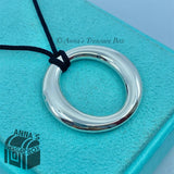 Tiffany & Co. 925 Silver 1.5” Sevillana Pendant w 16” Silk Cord Necklace (pouch)