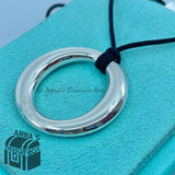 Tiffany & Co. 925 Silver 1.5” Sevillana Pendant w 16” Silk Cord Necklace (pouch)