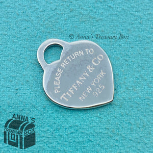 Tiffany & Co. 925 Silver 25mm RTT Heart Tag Charm Pendant (pouch)
