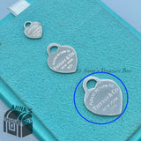 Tiffany & Co. 925 Silver 25mm RTT Heart Tag Charm Pendant (pouch)