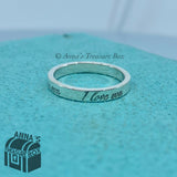 Tiffany & Co. 925 Silver I Love You Ring Band Sz. 5.25 (Pouch)