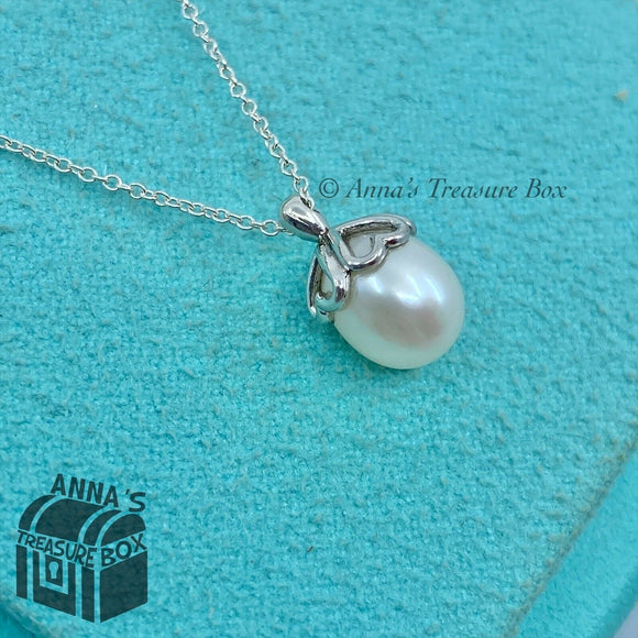Tiffany & Co. 925 Silver 4 Four Heart Clover Pearl 16