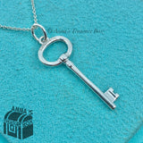 Tiffany & Co. 925 Silver 1.5" Oval Key 16" Necklace (pouch)