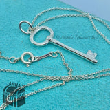 Tiffany & Co. 925 Silver 1.5" Oval Key 16" Necklace (pouch)