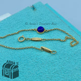 Tiffany & Co. 18K Gold Lapis Lazuli Cabochon By The Yard 7" Bracelet (pouch)