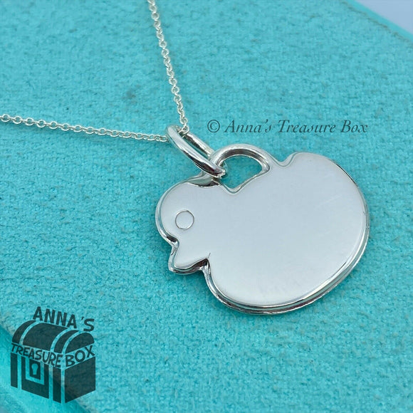 Tiffany & Co. 925 Silver LARGE Lucky Ducky Charm Pendant 16