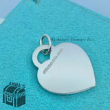 Tiffany & Co. 925 Silver LARGE Heart Arrow RTT Charm Pendant (Bx, Pch, Rbn)