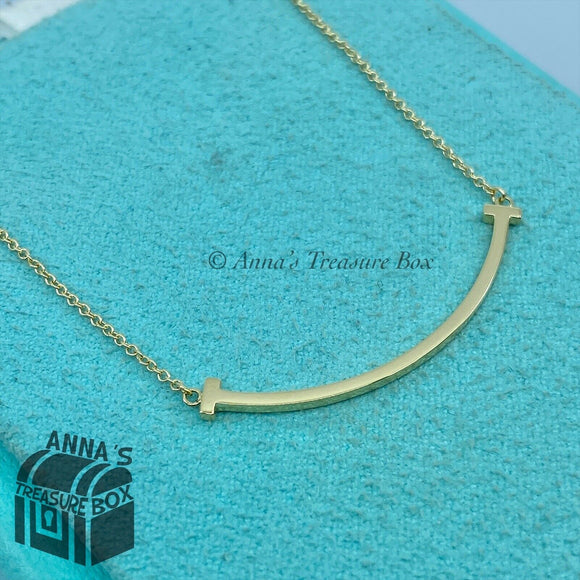 Tiffany & Co. 18K Yellow Gold SMALL Smile Adjustable 16-18