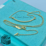 Tiffany & Co. 18K Yellow Gold SMALL Smile Adjustable 16-18"Necklace (box, pouch)