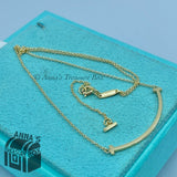 Tiffany & Co. 18K Yellow Gold SMALL Smile Adjustable 16-18"Necklace (box, pouch)