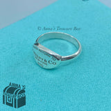 Tiffany & Co. 925 Silver Oval RTT Signet Ring Sz. 10 (pouch)