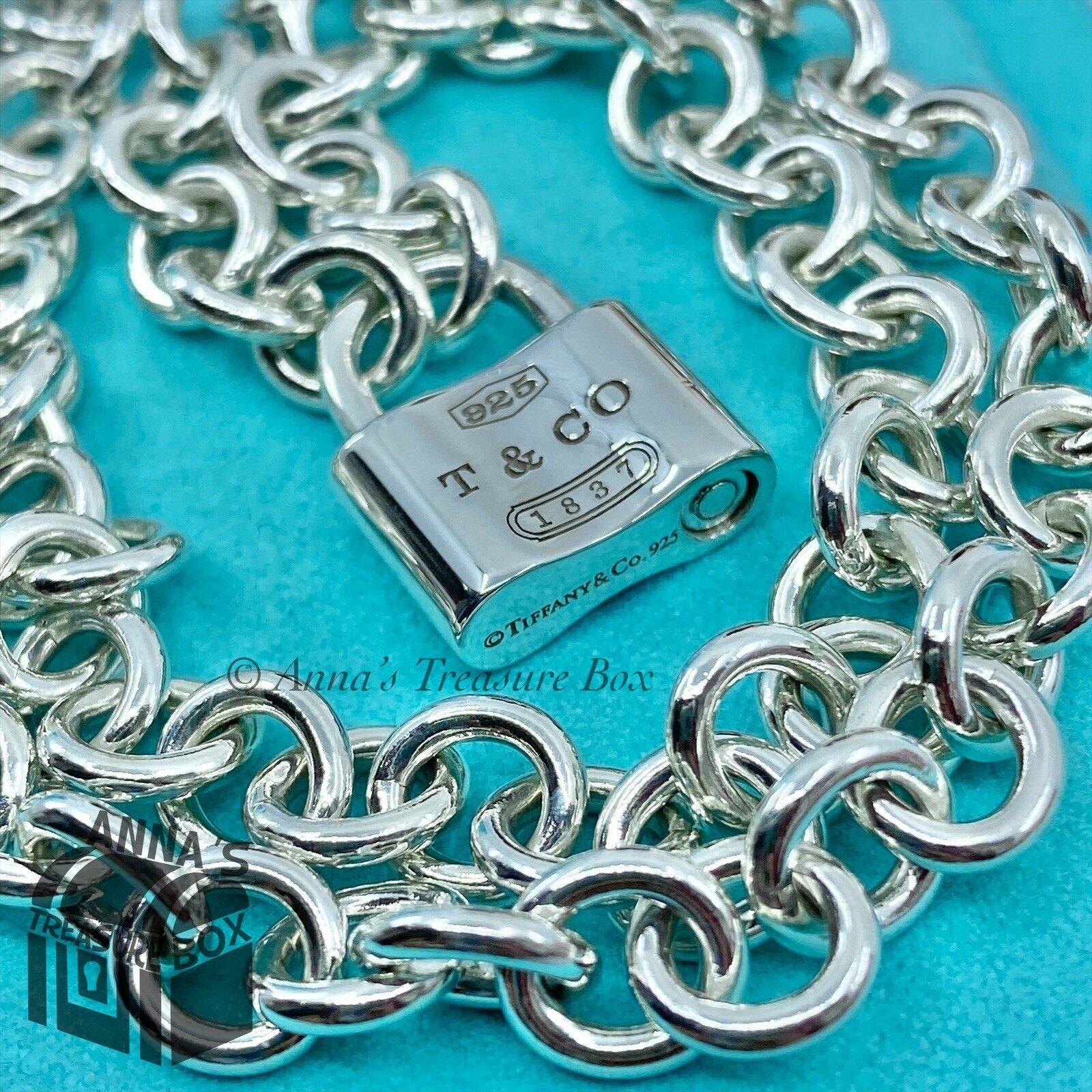Tiffany & Co. Sterling Silver Padlock Link Necklace