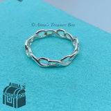 Tiffany & Co. 925 Silver Multi Infinity Ring Band Sz. 7.5 (pouch)