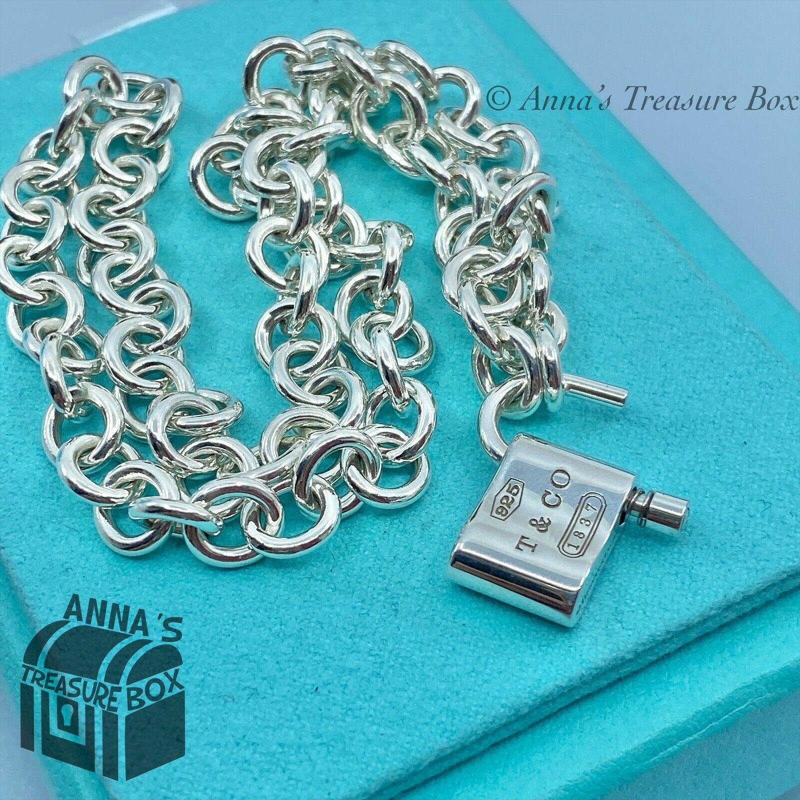 Tiffany & Co. 1837 Lock Padlock Pendant Necklace 16 Silver 925