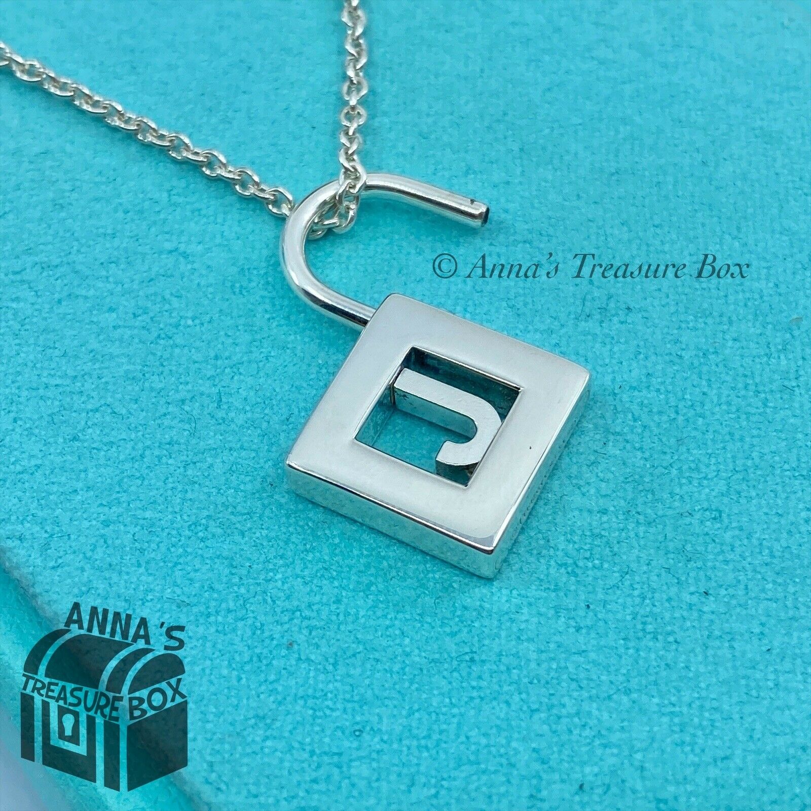 Initial Lock Necklace - Sterling Silver