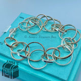 Tiffany & Co. 925 Silver & Rubedo 1837 Circles 6.5" Bracelet + Receipt (pouch)