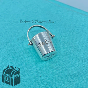 Tiffany & Co. 925 Silver Bucket Pail Charm + Receipt (pouch)