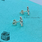 Tiffany & Co. 925 Silver Matte Daisy Earrings (pouch)