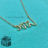 Tiffany & Co. 18K Yellow Gold Paloma Picasso LOVE Graffiti 16" Necklace (Box set