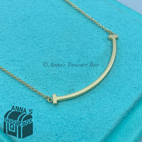 Tiffany & Co. 18K Yellow Gold SMALL Smile 16 - 18