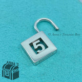 Tiffany & Co. 925 Silver Number 5 Padlock Openable Charm (pouch)