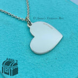 Tiffany & Co. 925 Silver MOM Heart Tag Charm 20" Necklace (box, pouch, ribbon)