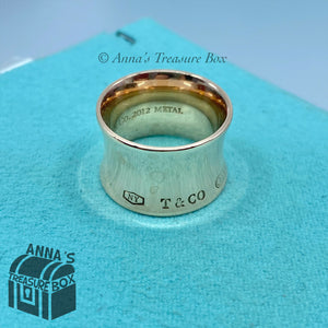 Tiffany & Co. Rubedo Metal 1837 Wide Concave Ring Sz. 4 (pouch)