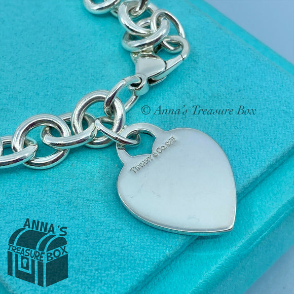 Tiffany & Co. 925 Silver Blank Heart Tag 7