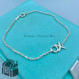 Tiffany & Co. 925 Silver Picasso XO Graffiti 7" Bracelet (pouch)