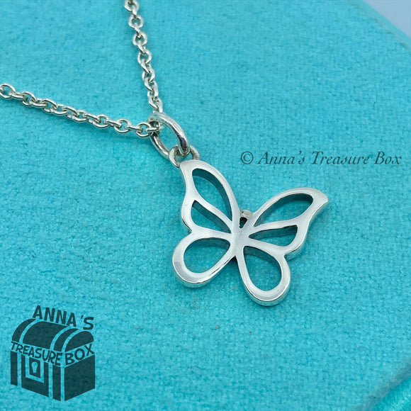 Tiffany & Co. 925 Silver Small Butterfly Charm 18