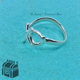 Tiffany & Co. 925 Silver Paloma Picasso XO Ring Band Sz. 7 (pouch)